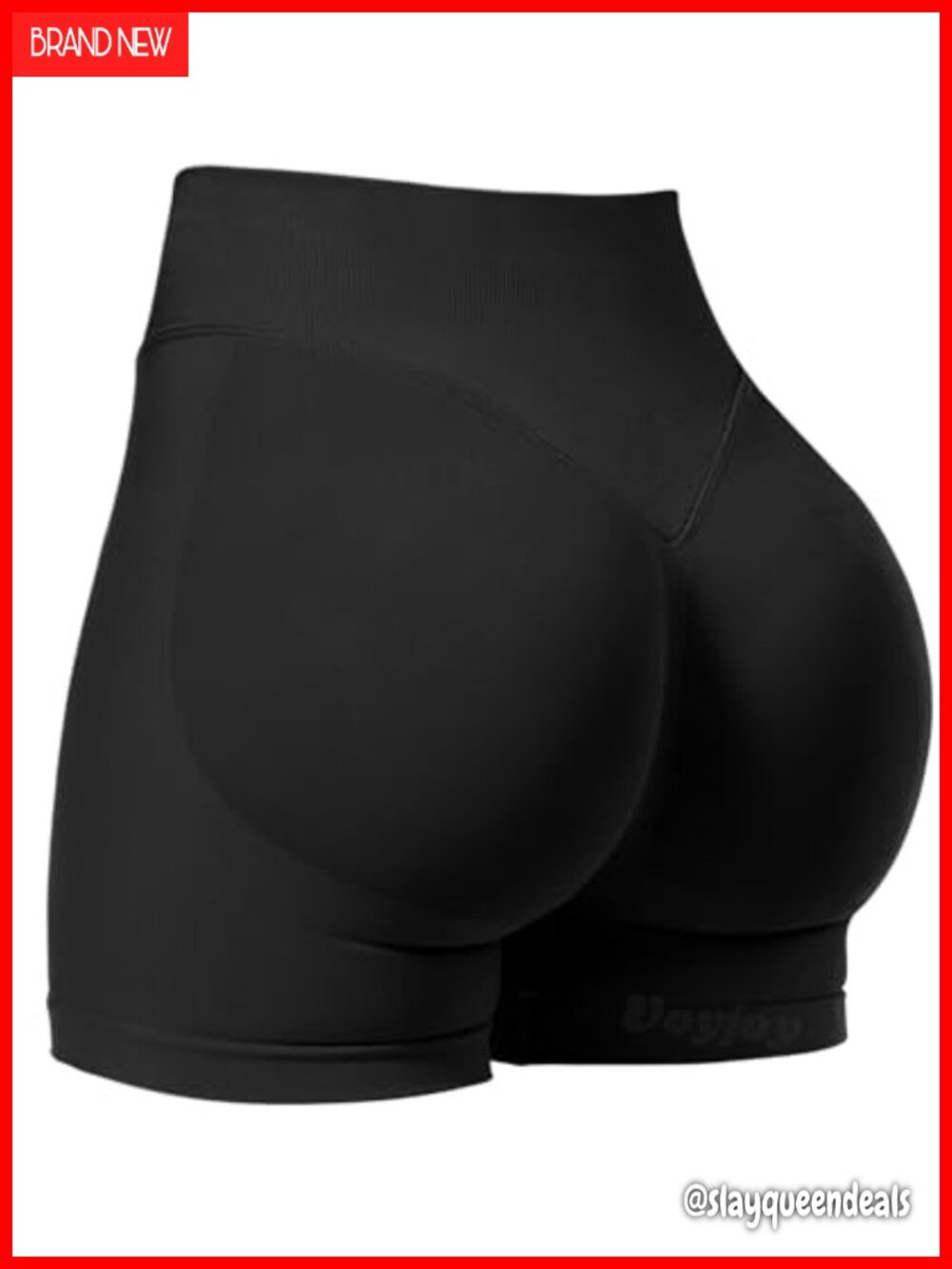 VOYJOY Women Workout Impact Shorts 4.5 Inseam Scrunch Booty Seamless Biker